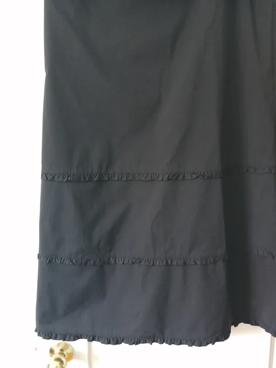 In Wear Classic Black A-Line Skirt with Ruffle Trim size 8 - Picture 2 of 9